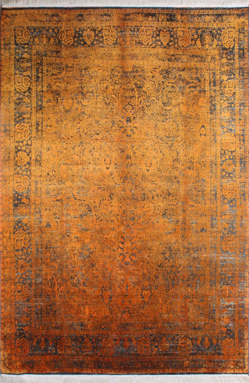 Parlak Turuncu Bambu Halı 2.00 x 2.90