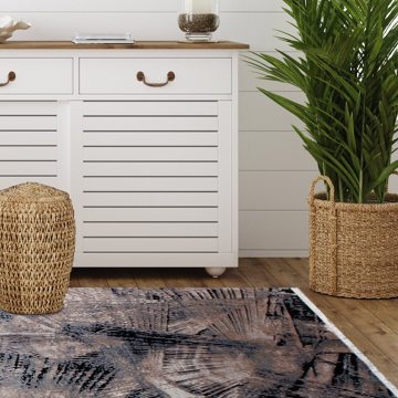 Gri Mavi Bambu Halı 2.00 x 2.90