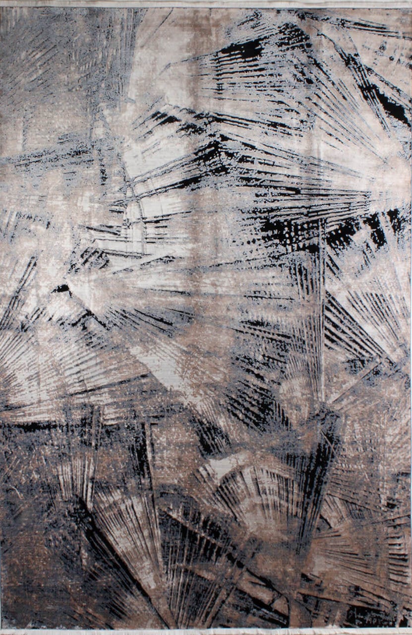 Gri Mavi Bambu Halı