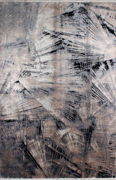 Gri Mavi Bambu Halı