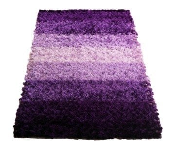 Mor Renk Geçişli Shaggy Halı