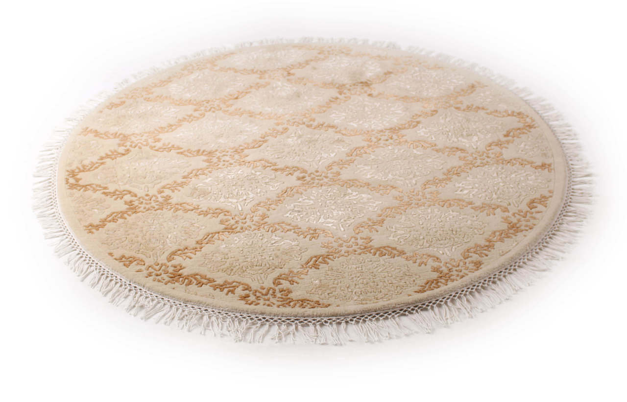 Desenleri İpek Yuvarlak Halı
