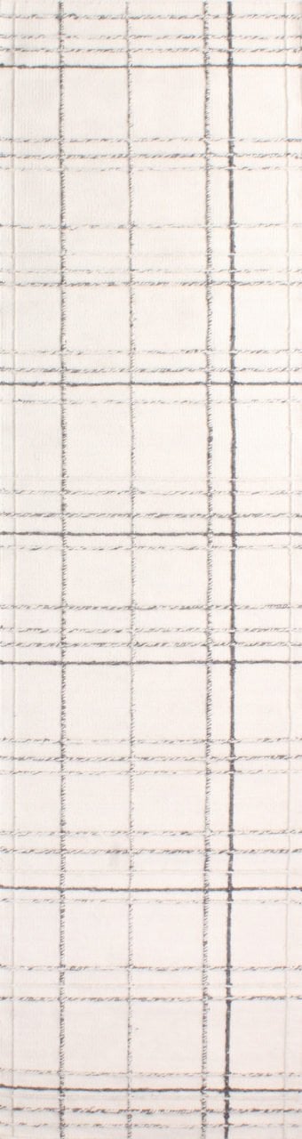 Carpet Corridor White Gray Embossed