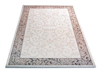 Kenar Bordürü Kahverengi Halı