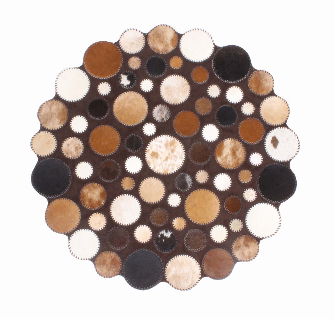 Kahverengi Yuvarlak Deri Post