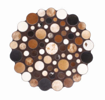 Kahverengi Yuvarlak Deri Post