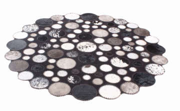 Siyah Yuvarlak Deri Post