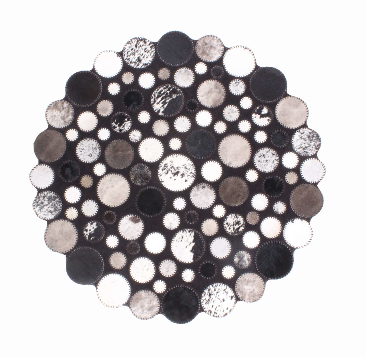 Siyah Yuvarlak Deri Post