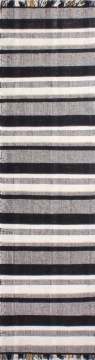Black and White Stripe Rug Carpet Corridor