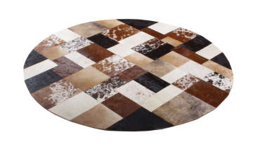 Yuvarlak Şeklinde Dikişli Dana Postu 1.50 x 1.50 Yuvarlak