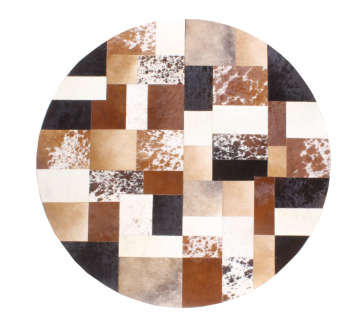 Yuvarlak Şeklinde Dikişli Dana Postu 1.50 x 1.50 Yuvarlak