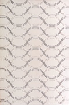 Gri Lame Dalga Desenli Modern Halı