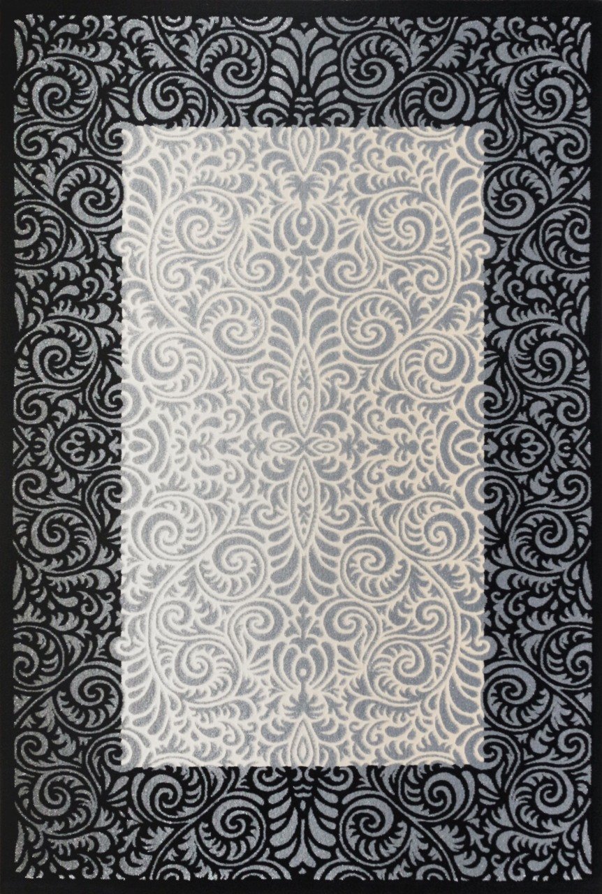 Gümüş Desenli Avangard Halı