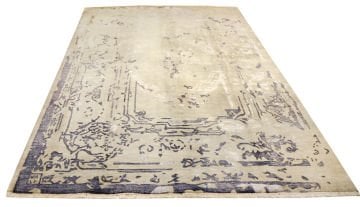 İpek Desenli Modern El Dokuması Halı