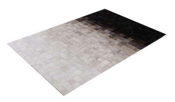 Beyaz Kahverengi Degrade Parçalı Post Halı