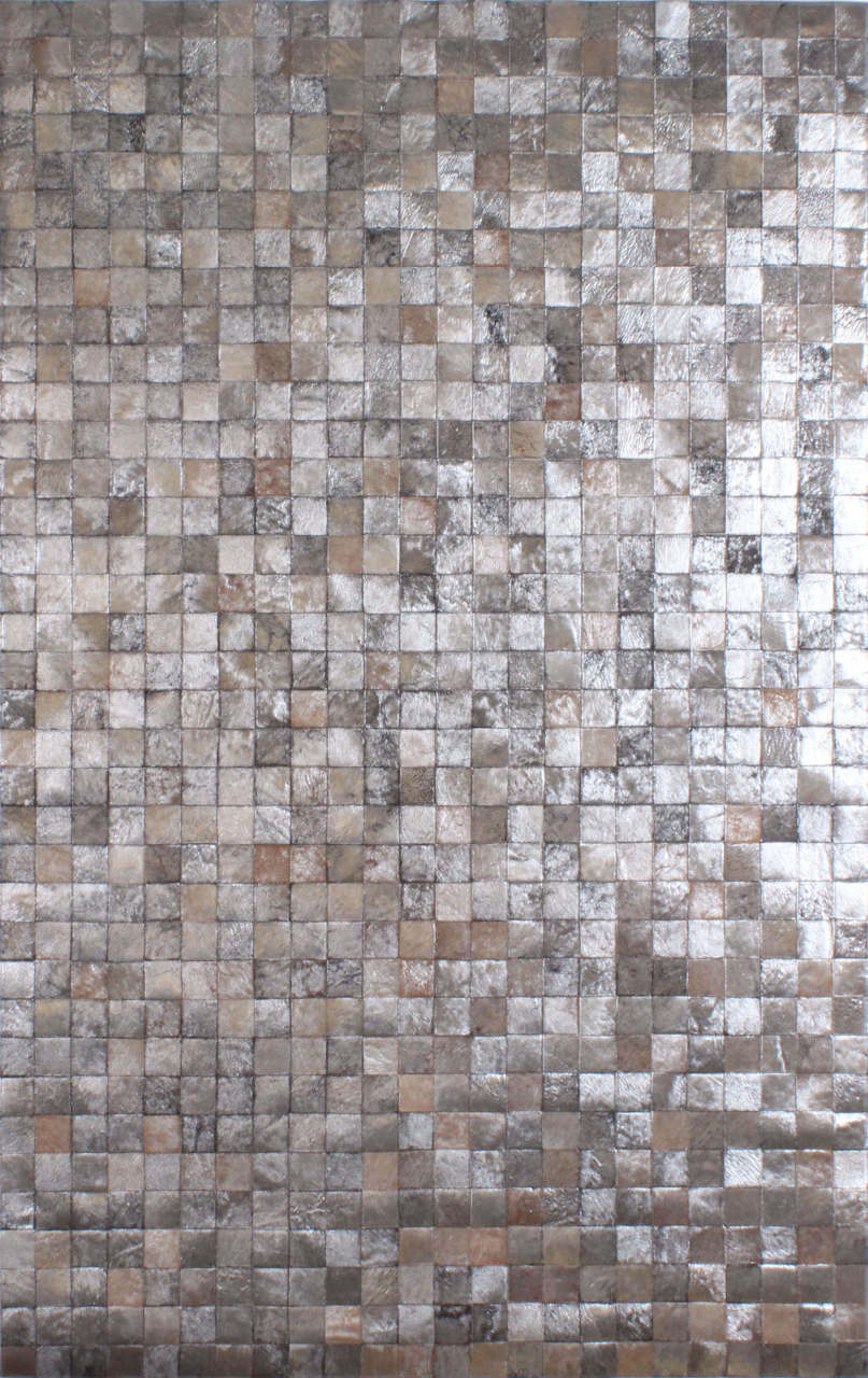 Gümüş Varaklı Hakiki Post Halı