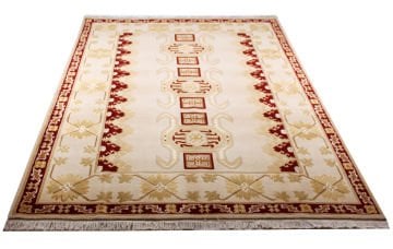 Bordo Kenarlı El Dokuması Halı