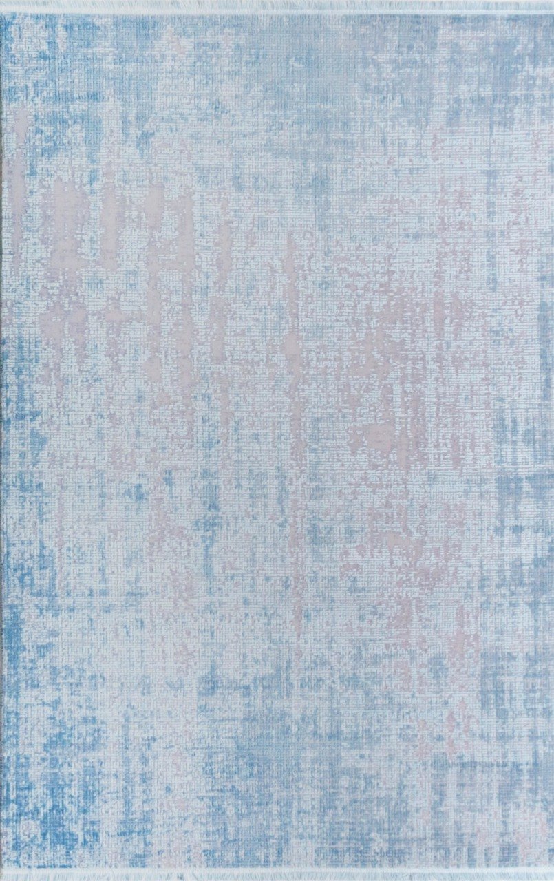 Modern Tasarımlı Mavi Halı