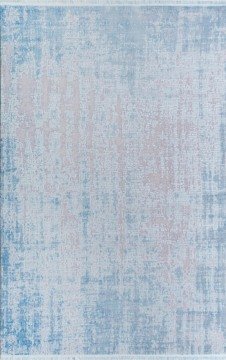 Modern Tasarımlı Mavi Halı