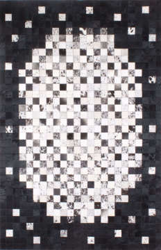 Ortası Beyaz Parçalı Post Halı 1.20 x 1.80