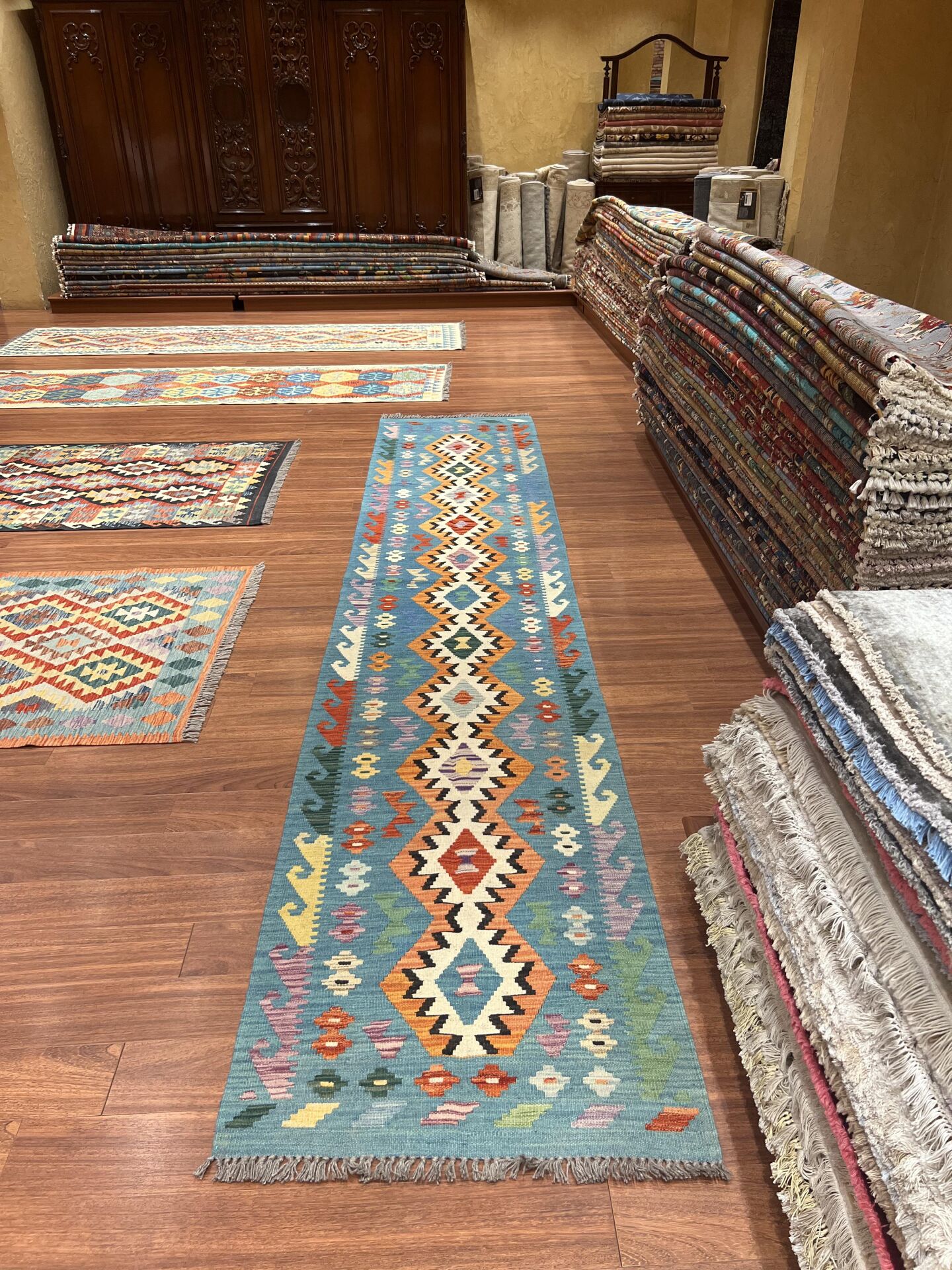 Mavi Renk Yolluk Kilim