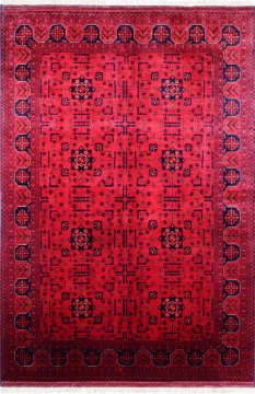 Box Pattern Thin Afghan carpet 1.66 x 2:35
