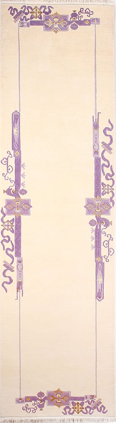 Mor Desenli Koridor Halısı