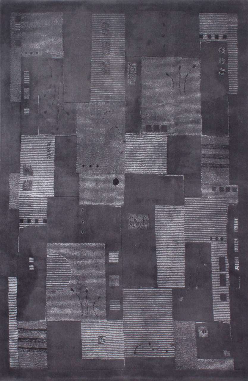 Beyaz Desenleri Bambu İpek Olan Yün Zeminli Halı