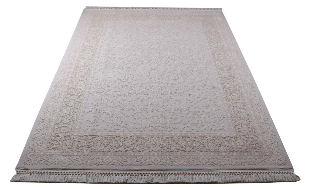 Kabartma Desenli Kemik Rengi Halı