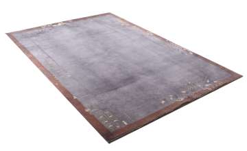 Kahve Bordürlü Gri Halı 1.70 x 2.40