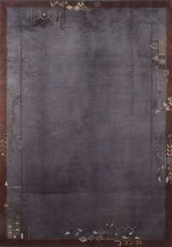 Kahve Bordürlü Gri Halı 1.70 x 2.40