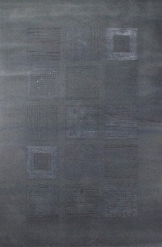 Desen Detayları Bambu İpek Modern Gri Halı